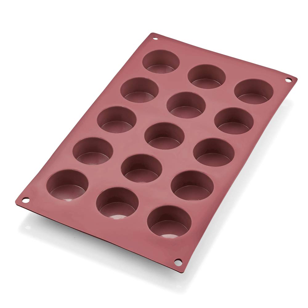 WAS 3170 015 Silikon Backformen, Petit Four, 15 Formen, 6.9cm Durchmesser, 3.5cm Höhe