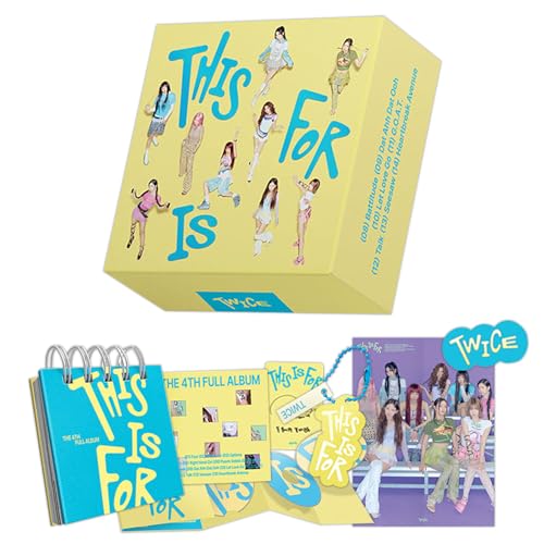 TWICE - The 4th Full Album [THIS IS FOR] (CONFETTI Ver.) Out Box + Mini Book + Mini CD-R + Keyring + Folded Poster + Sticker + 5 Extra Photocards