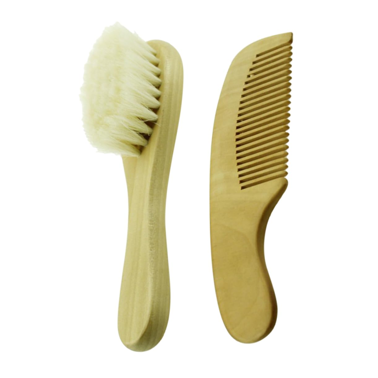 OATIPHO Wooden Comb and Brush Kit Baby Brush Set Shower Brush for Baby Bath Brush Comb Toddler Grooming Kit Wooden Handle Scalp Massage