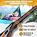 NATUREFUN Ultraleichte Reise Camping Hängematte | 300kg Tragkraft (275 x 140 cm) Atmungsaktiv, Schnelltrocknendes Fallschirm Nylon | 2 x Premium Karabiner,2 x Schlingen| Drinnen Draußen Garten