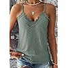 Sexy-Lace-Tank-Tops-for-Women-Summer-Lace-Splicing-Spaghetti-Strap-Shirt-Hollow-Out-Crochet-Sleeveless-CamisoleSamllGreen Sexy Lace Tank Tops for Women Summer Lace Splicing Spaghetti Strap Shirt Hollow Out Crochet Sleeveless Camisole(Samll,Green)