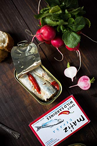 Seafood Aficionado Sardines Deluxe Quartet | 8 Pack | NURI Portuguese Sardines and Matiz Spanish Sardines Bundle | 8 Cans, 2 Cans of Each Variety