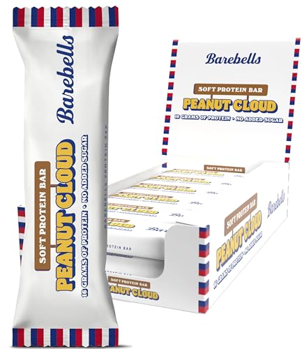 Barebells - Barritas Proteína - 16g Protein x Bar - Baja en azúcar y Calorías - Sin Aceite de Palma - Peanut Cloud (12 Barritas x 55g)