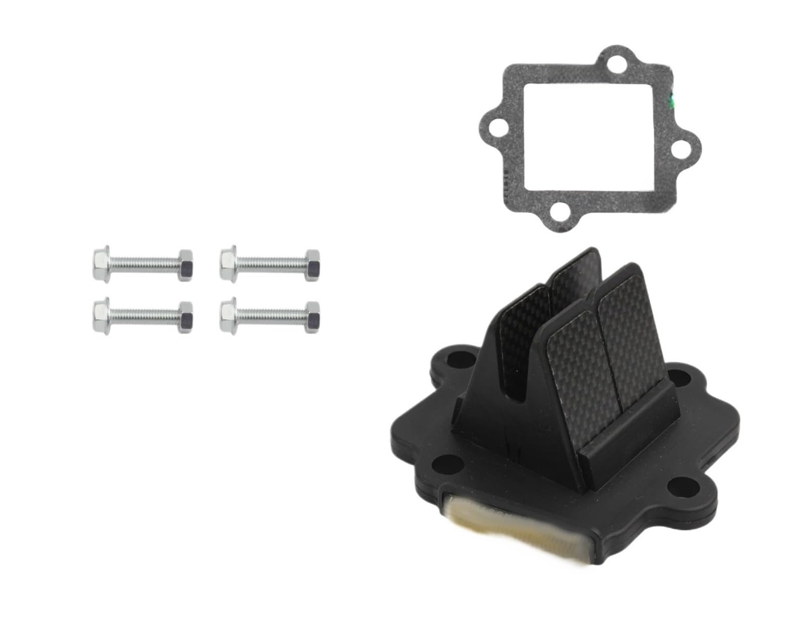 Gayclg 3Pcs Carbon Fiber-A Reed Valve Intake Valve Plate Motorcycle For Racing Reed Valve Kit Fit For Yam&Aha Jog50 Cy50 Beta Ark 50Cc(3Pcs Carbon Fiber-A)
