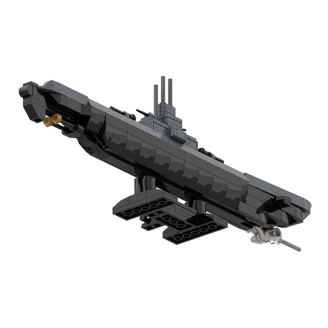 1/300 Technik Okręty podwodne wojskowe, U-Boote z klocków MOC Okręty wojenne, 276 części Technik okręty wojskowe klocki konstrukcyjne zabawka kolekcjonerska