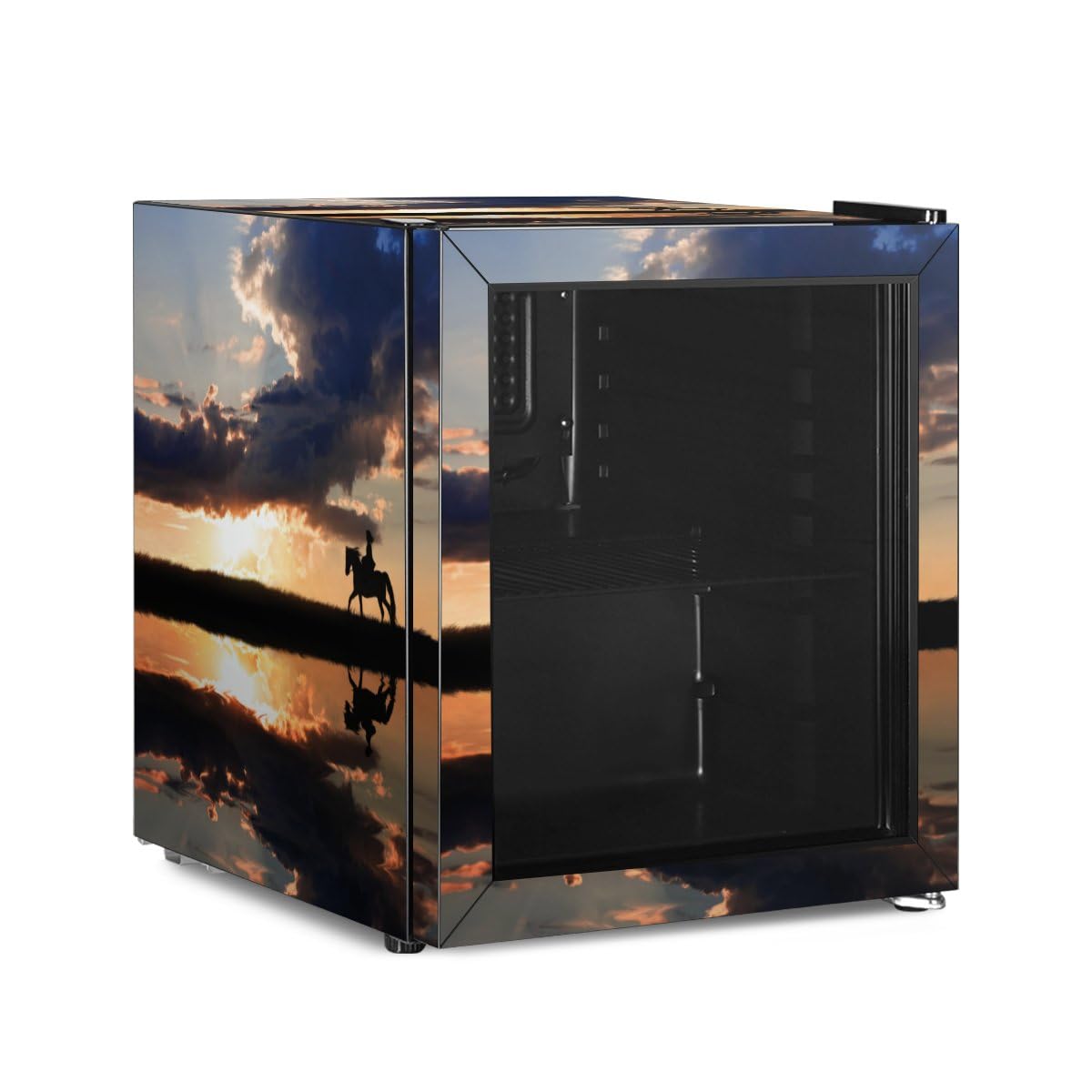 DeinDesign Folie kompatibel mit ECG MyCube Skin Aufkleber aus Vinyl-Folie Pferd Sonnenuntergang Reiten
