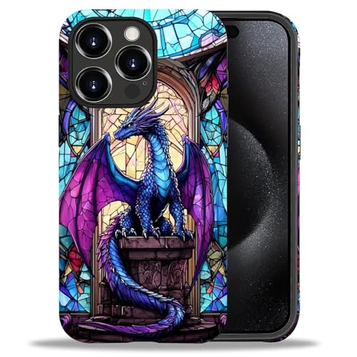 Coque iPhone 15 Pro Max mate silicone souple dragon bleu - 2