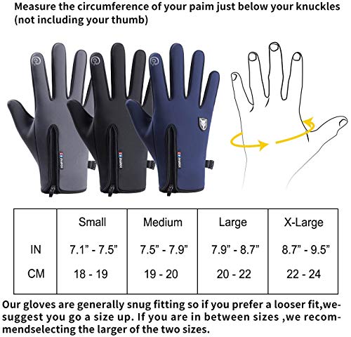 Gorelox Winter Gloves For Men Women,Cold Weather Thermal Glove Windproof Water Resistant,Keep Warm Touch Screen Gloves For Cycling Running Driving #TOP6