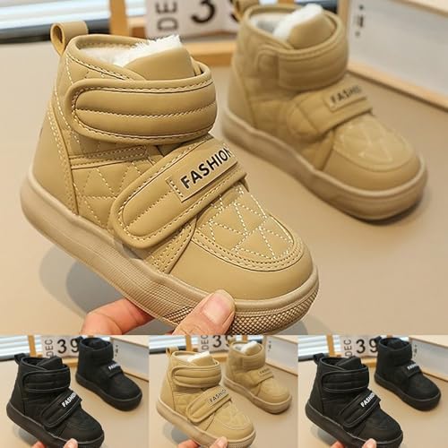 IWIHMIV Girls Ankle Boots Kids Short Winter Boots Boys Thickened Cotton Outdoor Non Slip Flat Winter Shoes3