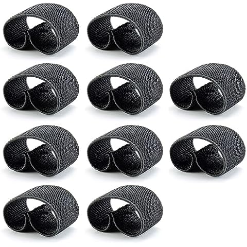 Fanjin 1" Black Elastic Webbing Belt Tactical Elastic Web Belt Loop Belt Accessories (10 Pack) Cover