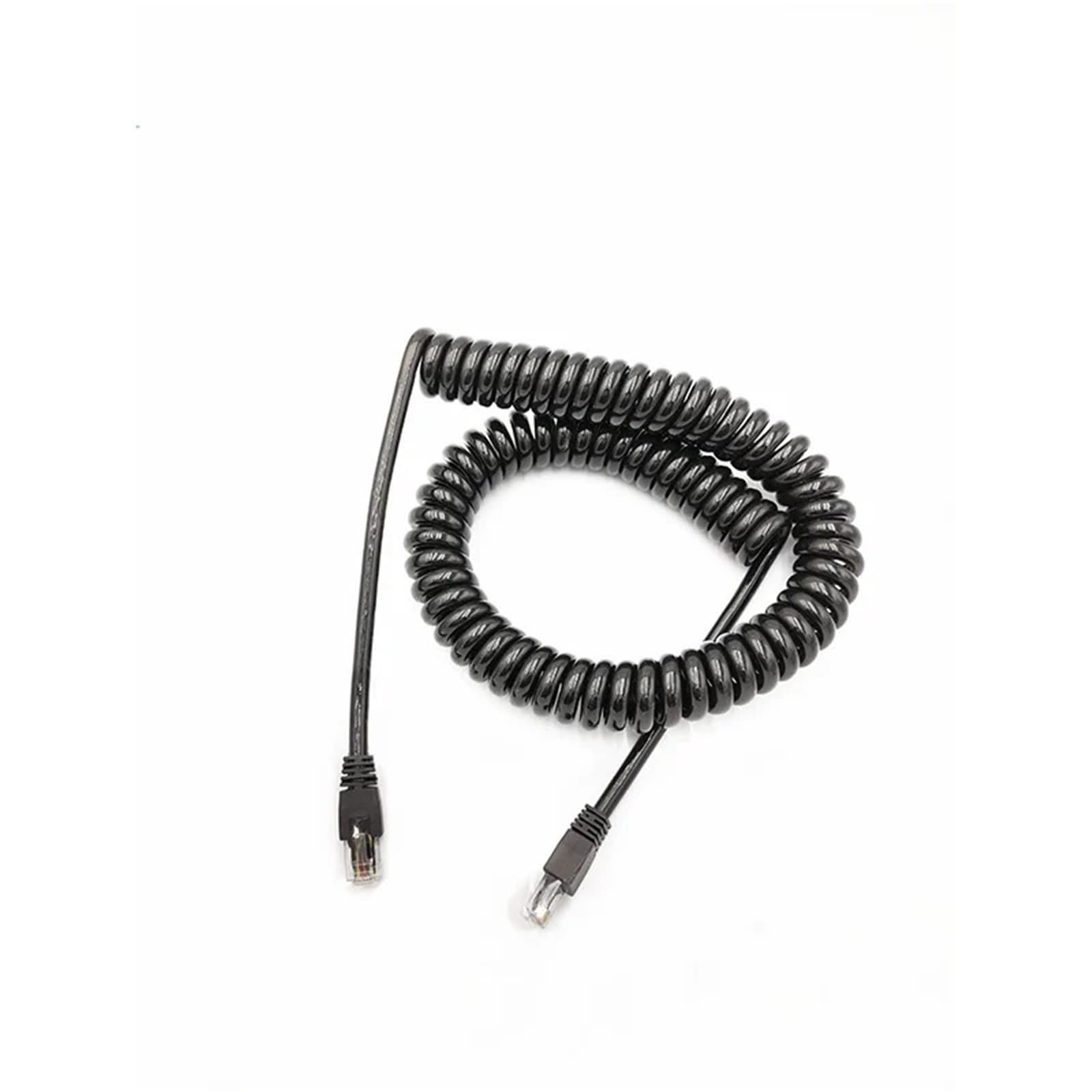 Câble Ethernet avec connecteur à Ressort en Spirale, câble réseau Gigabit à 8 cœurs avec tête en Cristal, 1 pièce(Stretch 3meter)