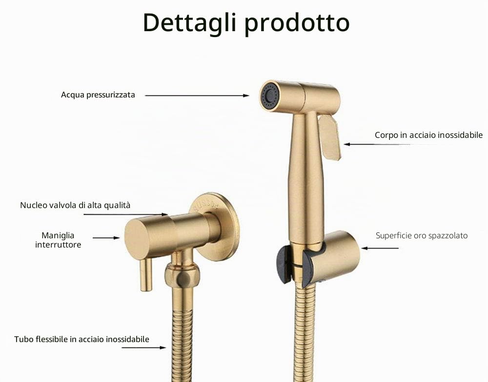 Spruzzatore Bidet WC in Acciaio Inossidabile Oro LOSCHEN