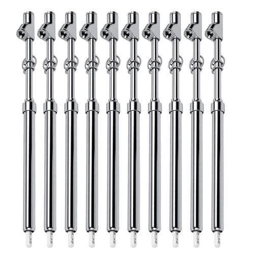 Image of 10-Pack Heavy Duty Dual Head Tire Pressure Gauge (10-150 PSI, 1-10 Bar) for Semi Trucks, RVs, Cars, Motorcycles - 12 Inch