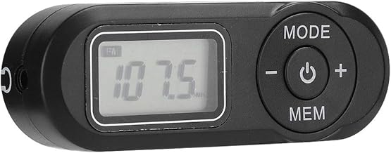 Mini Fm Radio, Portable 1.1inch LCD Digital Music Mini Fm Radio Pocket Player with Power Off Dab Radios Black Earphoneradio Dab Memory Function 1.1 Inch Screen Digital