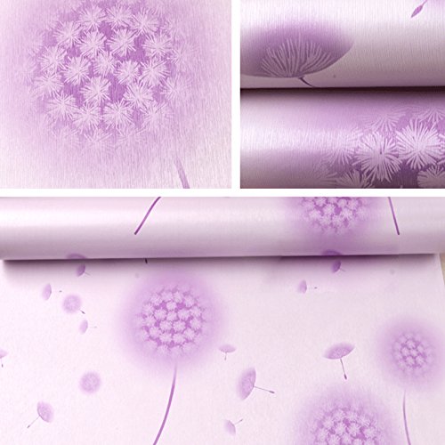 Image of Amazon Brand - Solimo PVC Self-Adhesive Wallpaper, Pink Dandelion, 45 x 500 cm