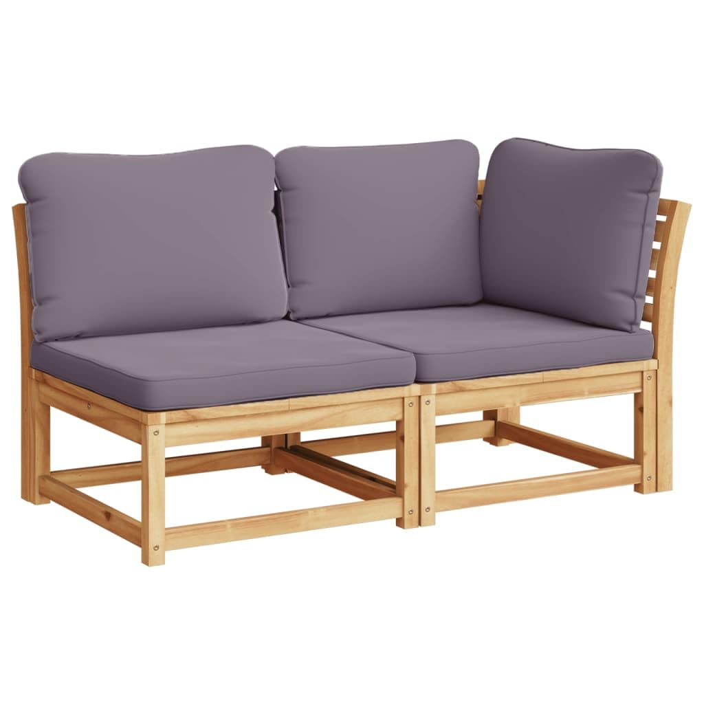 LAPOOH Set di mobili da giardino 2 pezzi con cuscini in legno di acacia, mobili da giardino esterni, set da giardino per esterni, set divano da giardino, mobili da esterno da giardino - 366498
