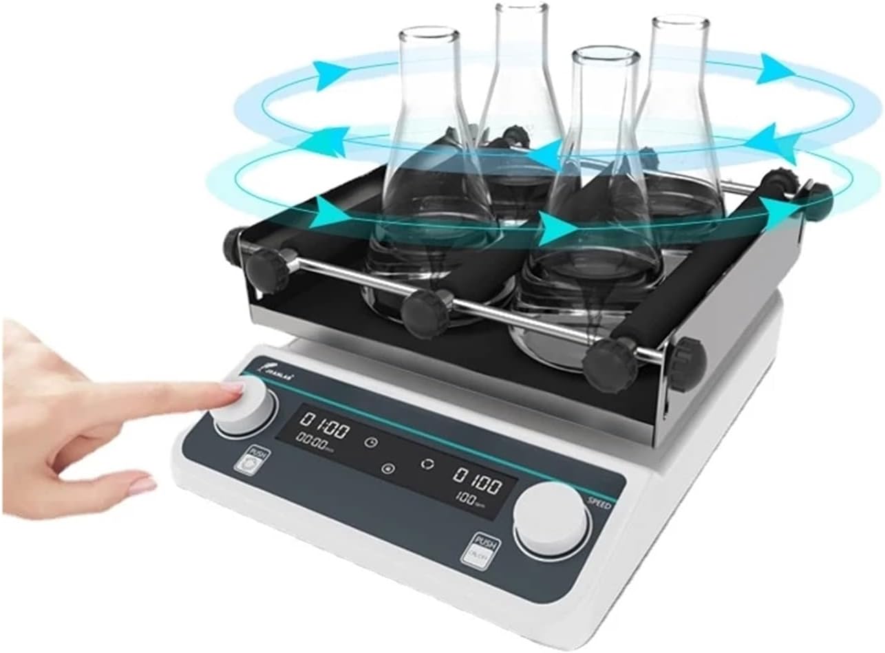 OS-20Pro Oscillator Digital Display Multi-purpose Horizontal Gyroscope Vibrator Laboratory Timing Orbital Shaker with High Efficiency(Ac220)