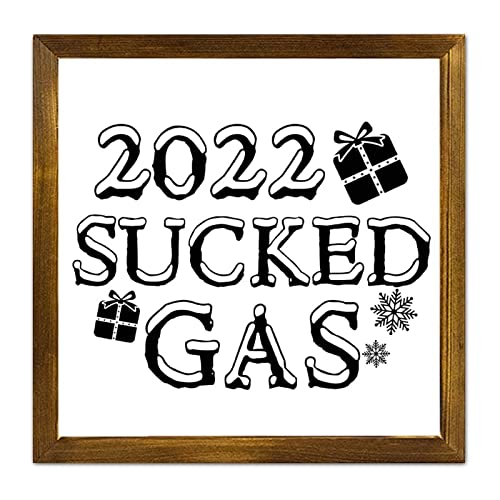 Panneau en bois à gaz de Noël décoration murale amusante en bois massif maison salon 30 cm