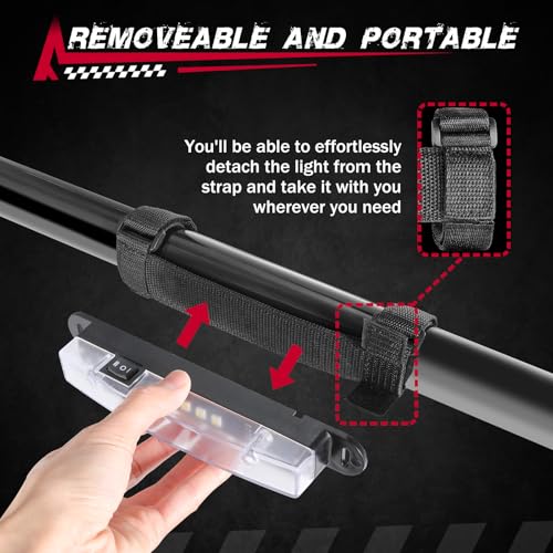 Image of UTV Interior Dome Light, FASTCHOY AUTO Universal Roll Bar Mount LED Interior Lights Roll Cage Light for UTV ATV SXS RZR Polaris Can-Am Golf Cart Talon Truck Off Road Vehicle - White