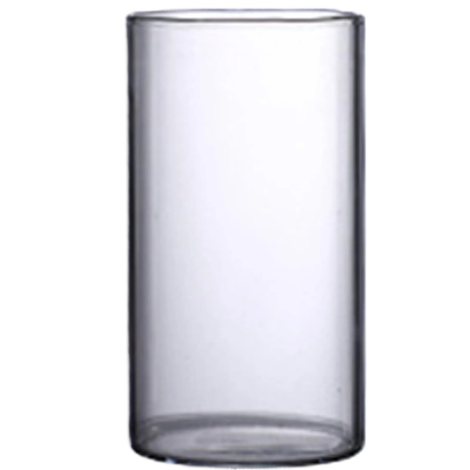 QuxetlRyz Glass Hydroponic Vase Borosilicate Glass Vase For Hydroponic Plants Straight Cylinder Design Indoor Desktop Decoration