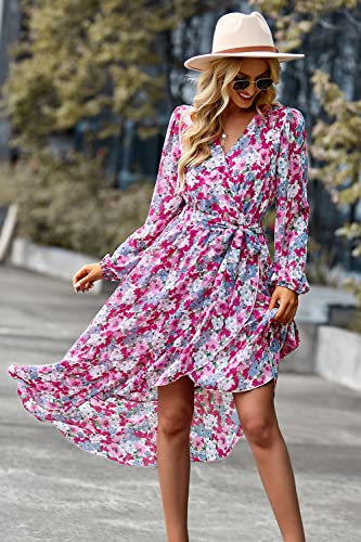 PRETTYGARDEN-Womens-Floral-Print-Boho-Dress-Long-Sleeve-Wrap-V-Neck-Ruffle-Belted-A-Line-Flowy-Maxi-Dresses