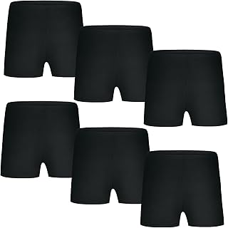 Pantalones Corto de Danza para Niñas, 6 Piezas Pantalones Cortos de Ballet para Niños, Short Pantalones de Gimnasia Ballet Niños con Cintura Elástica para 5-6 Años (130CM)
