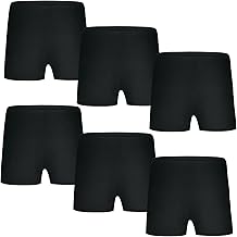 AOOWU 6 Pack Bambina Pantaloncini da Ginnastica, Balletto Danza Shorts Bottoms, Elasticizzati Traspirante Corti Aderenti, Danza Moderna Short Leggings Estivi Ciclismo Fitness, 9 ai 14 anni