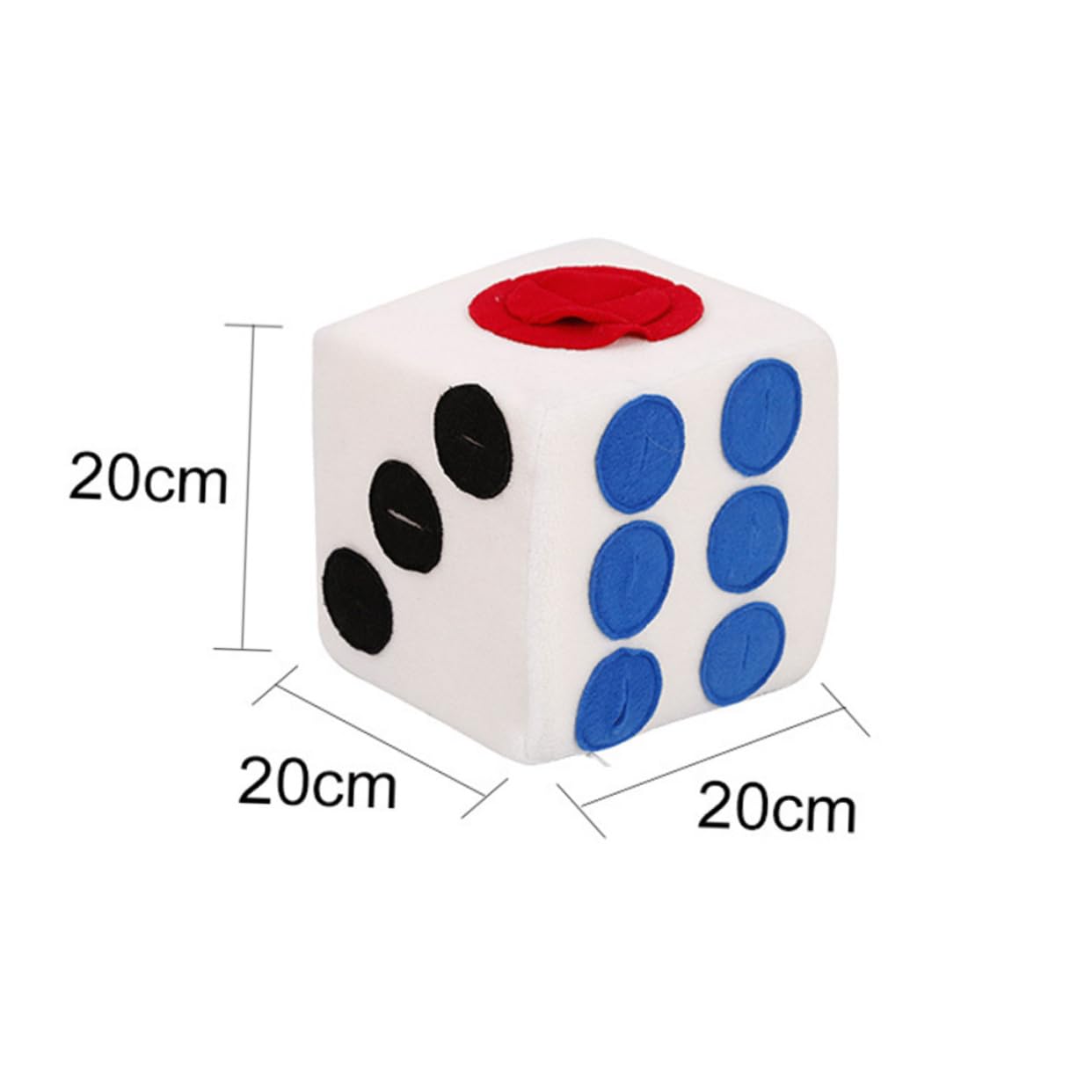 COLLBATH Jouet Interactif pour Chien Jouet À Renifler Alimentation Lente Dés en Peluche pour Le De L'animal