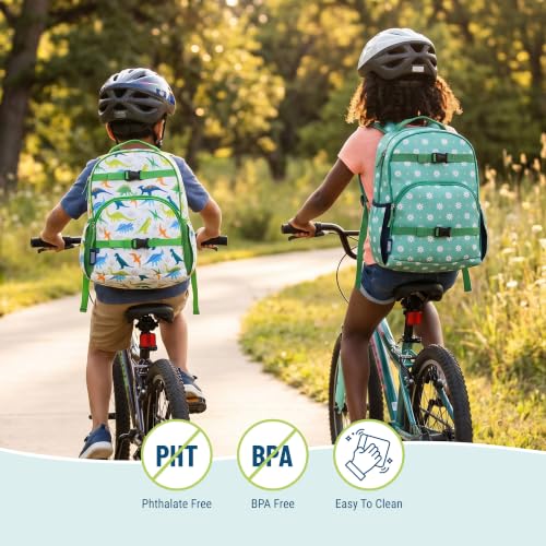 Image of Wildkin Kids Backpack for Boys & Girls, ECO rPET Recycled Lightweight Bookbag with Padded Straps