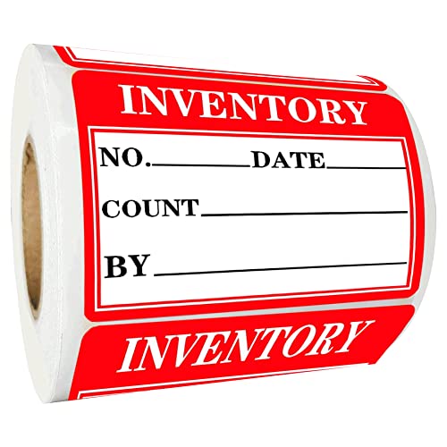 Inventory Organizer Stickers Inventory Labels 2 X 3 Inch Inventory Control Labels Warning Label Inventory Count Date By Control Labels Stickers For Management,Shipping,Handling,Packing,Moving 250 Pcs #TOP26