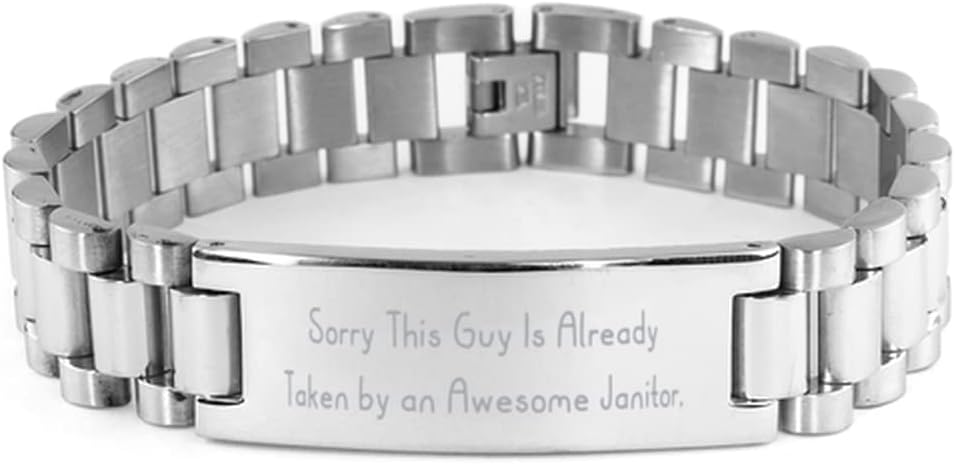 Sarcastic Janitor Ladder Bracelet, Sorry This Guy is Already Taken by an, Present for Men Women, New Gifts from Colleagues, Janitorial Supplies, Janitorial Equipment, Commercial Cleaning Products,