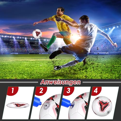 pwavum Balón de fútbol oficial tamaño 5, competición profesional de fútbol al aire libre, fútbol, entrenamiento, fútbol, unisex, para niños y adultos - imagen 4