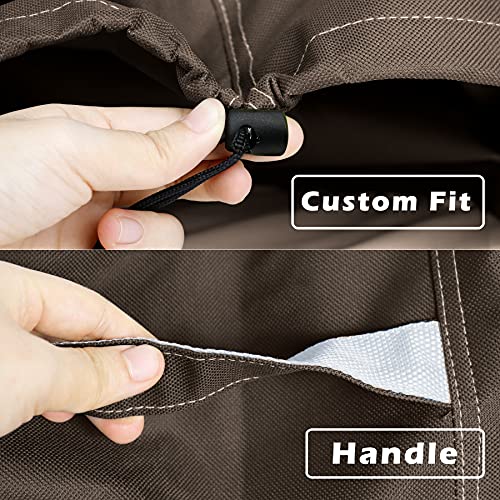 Forestchill Abdeckung für Klimaanlage für Außeneinheit, quadratisch, 81, 3 x 81, 3 x 91, 4 cm, für Kondensatanlage im Freien, Braun-5