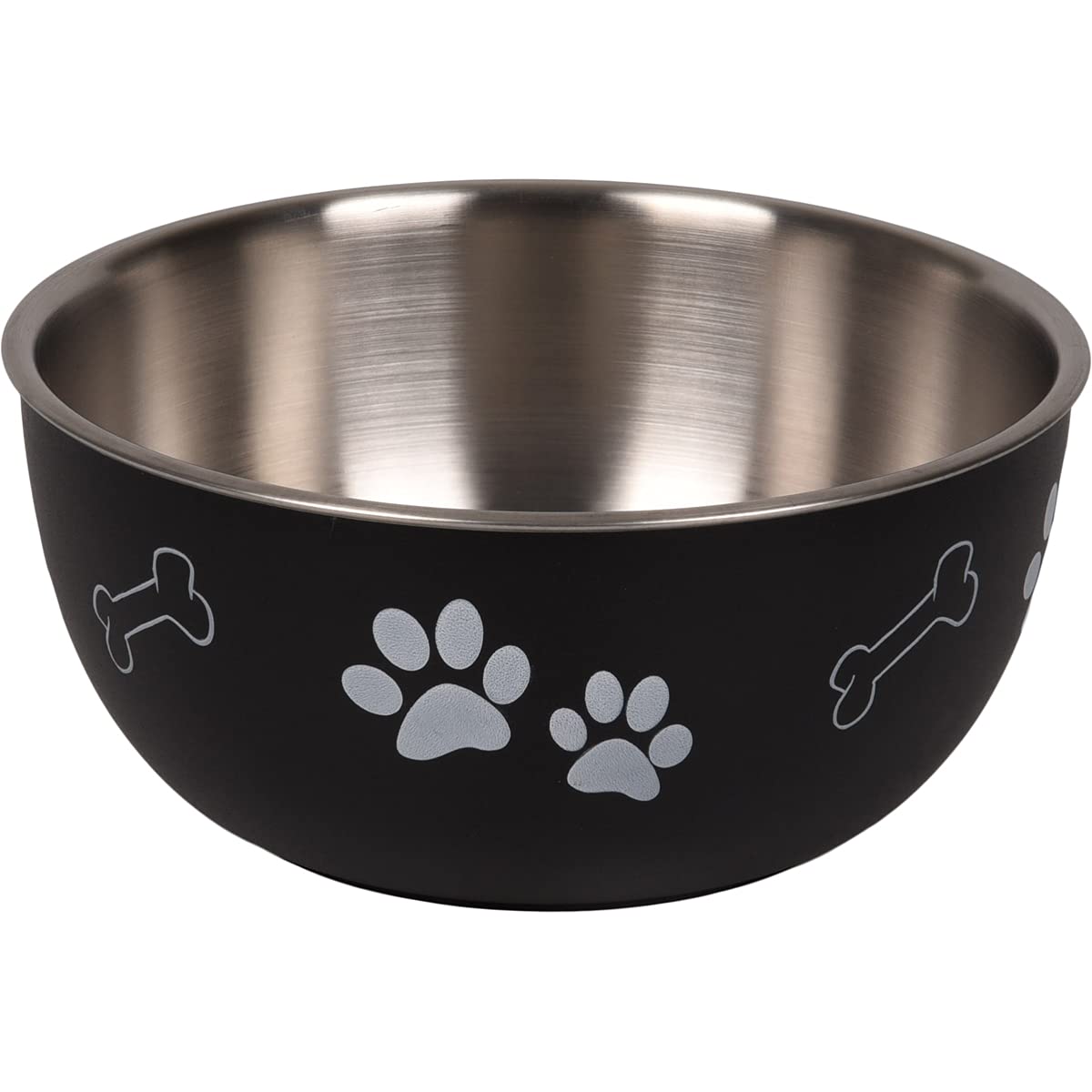 Flamingo FEEDING BOWL WITH LID KENA BLACK L 17,2CM1250ML, 17.2 cm - 1.25 L