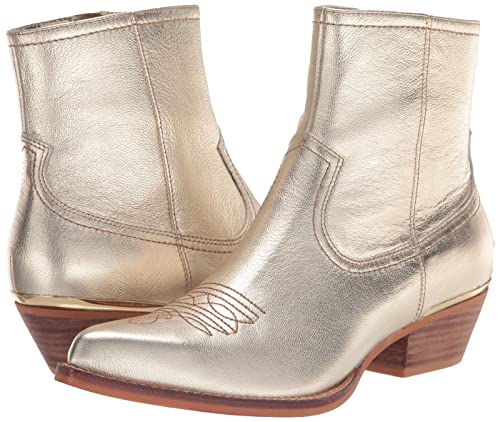 Dkny Women's Lukas-Cowboy Booties Combat Boot, Platino, 8.5 #TOP6