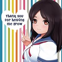 Thank You For Helping Me Grow: Teacher Notebook, Teacher Appreciation Gift, Cute Anime Student Cover, Unlined Notebook, Sketchbook, 8.5 x 8.5 inches,100 Pages 171884221X Book Cover