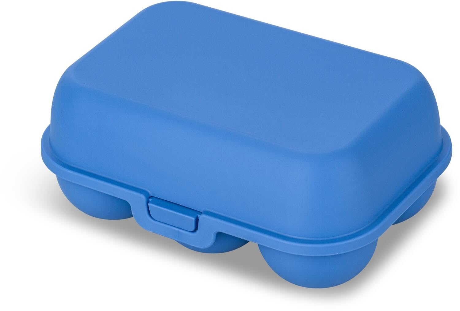 Koziol EGGS TO GO MINI Egg Box for 6 Eggs, Transport Box, Storage Box, Biocircular Plastic, Stackable, Dishwasher Safe, Kitchen, Household, Camping (Strong Blue)