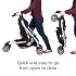 Safety 1st Step Lite Compact Stroller, Lightweight aluminum frame and a breeze to carry, at only 15 lbs, Back to Black
