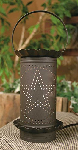 CTW-812504-Punched-Star-Wax-Warmer-11-Inch-High-Rustic-Brown CTW 812504 Punched Star Wax Warmer 11 Inch High Rustic Brown