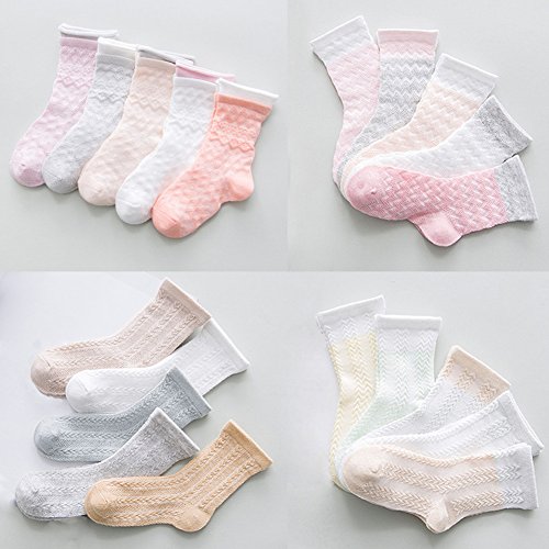Unisex Kids 5 Pack Breathable Cotton Ankle Socks Mid Tube Crew Socks3