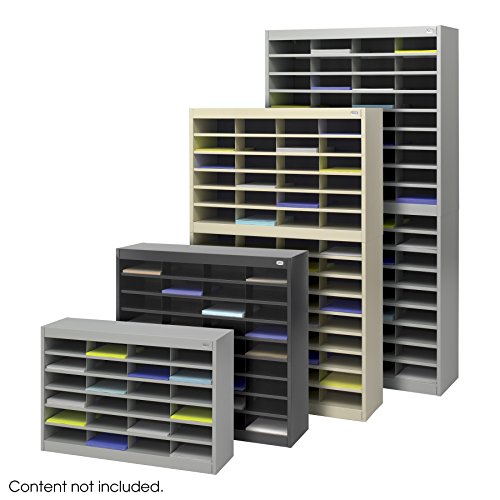 Safco Products E-Z Stor Stackable Literature Organizer, 24 Compartment, 9211Blr, Black Powder Coat Finish, Commercial-Grade Steel Construction, Eco-Friendly #TOP1