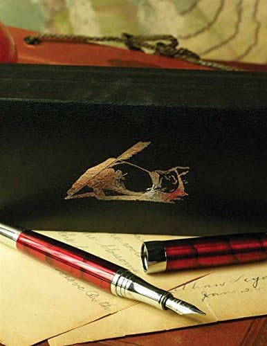 Victorian Trading Co. Crimson Fountain Pen w/Black Ink Cartridge Giftboxed NIB