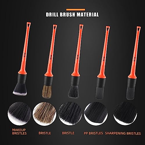 Spta CDBMIX 8Pcs Wheel & Tire Brush Car Detailing Kit, Easy Reach Wheel And Rim Brush, 5Pcs Detailing Brushes thumb #2