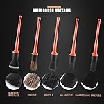 SPTA 8Pcs Wheel & Tire Brush Car Detailing kit, Easy Reach Wheel and Rim Brush, 5pcs Detailing Brushes, Short Handle Cleaning Brush, 1pc Microfiber Cleaning Cloth, Great to Clean Dirty Tires - Image 3