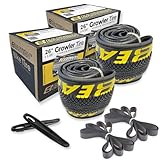 Growler Tire 26 x 2.125 Inch Tire Replacement Kits with or Without Inner Tubes. Includes Tools. Fits Bicycles with 26 x 1.75 or 26 x 2.125 Rim or Wheels. (Yellow Logo, 2 Pack Without Tubes)