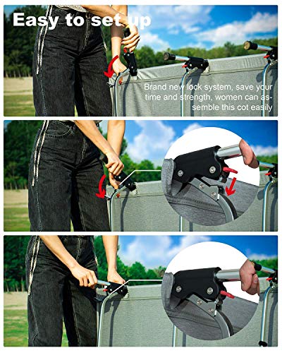 Iclimb 1 Super Easy Assemble Cot And 1 Solo Mini Folding Table Bundle, Ultralight Compact For Solo Adult Backpacking Camping Hiking Beach Concert Indoor Outdoor #TOP1