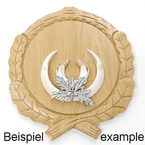 5 placas de cuña talladas de roble claro AF 19 cm con 5 hojas de roble de 6 hojas