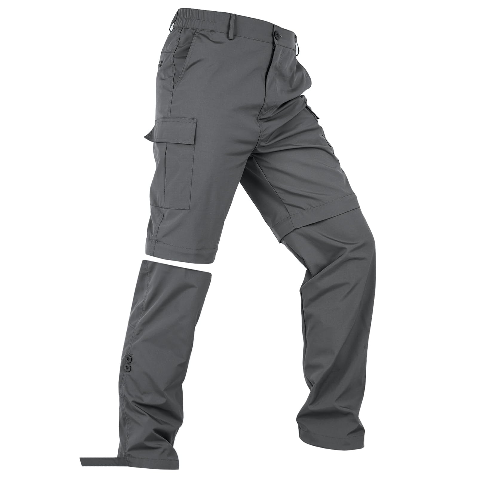 Uomini Pantaloni da Escursione Pantaloni da Camminare Stretch a Secco rapido Convertibili in Pantaloni Corti Pantaloni Leggeri da carico
