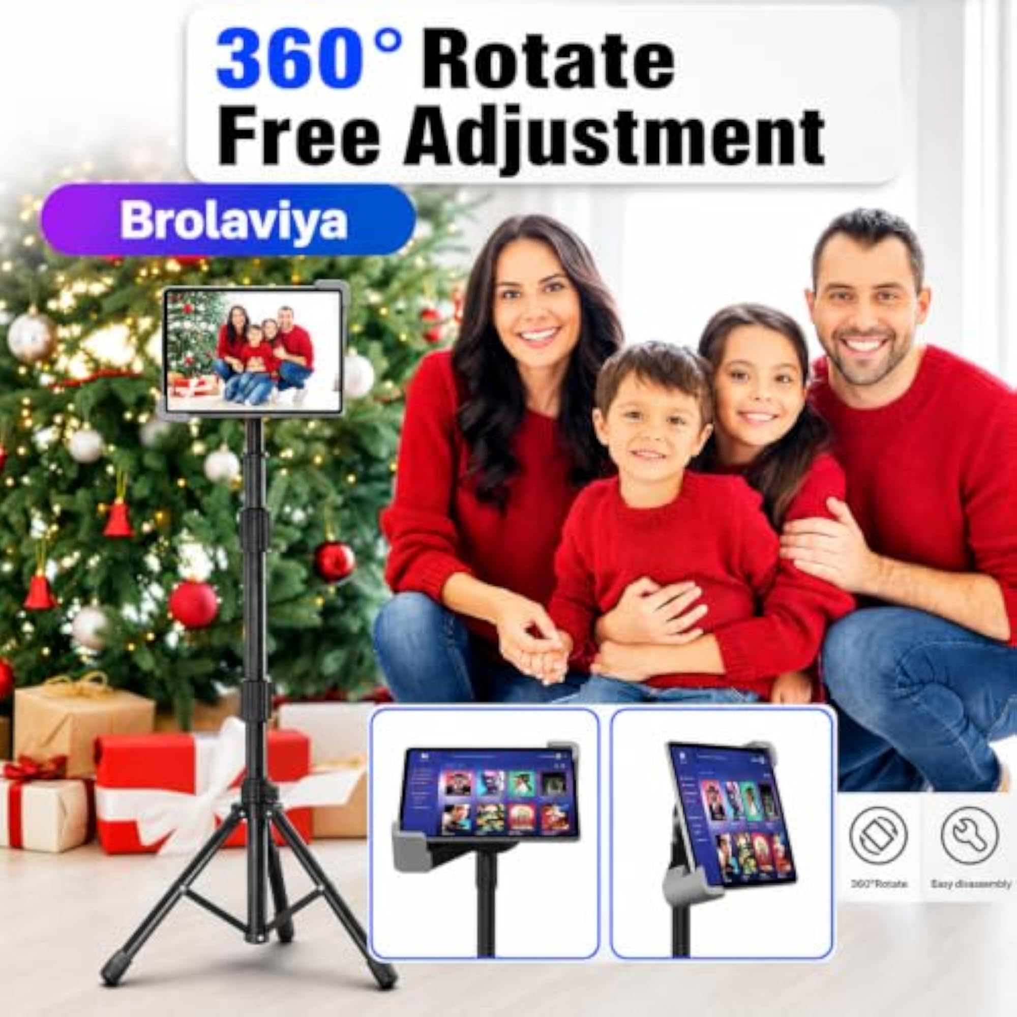 Tablet Tripod Floor Stand for Home and Office