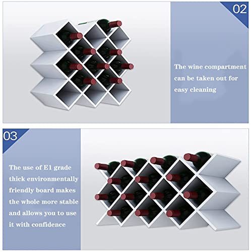 Soporte para botellas de vino de madera 10 compartimentos miniatura 4